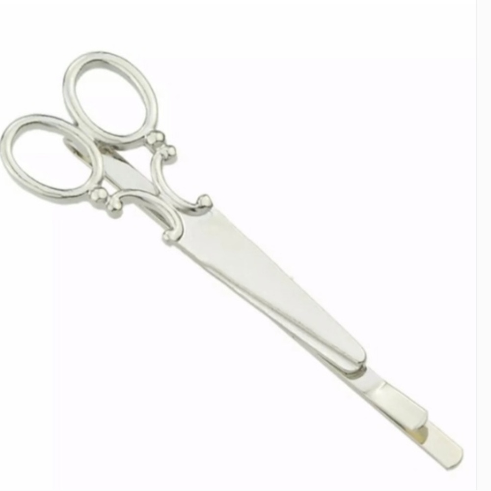 Silver Scissors Hair Clips - Picture 4 of 6
